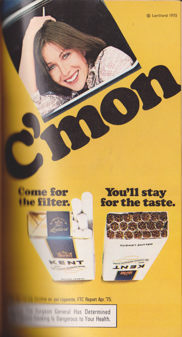 Vintage advertisement for women's cigarettes from Chrysalis of Death